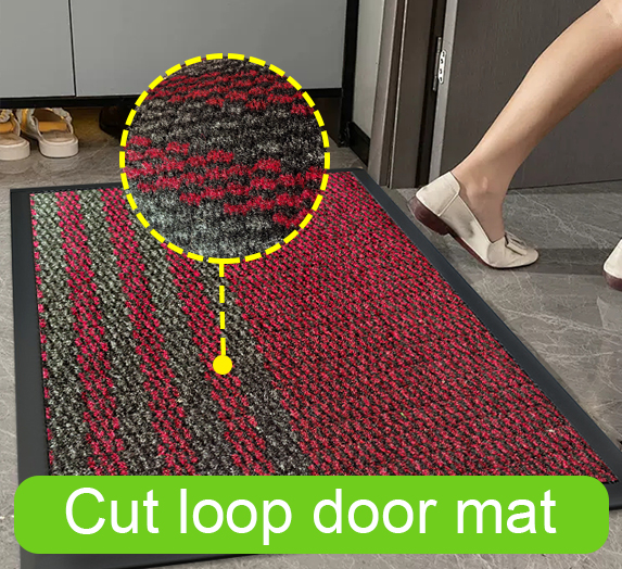Cut loop door mat