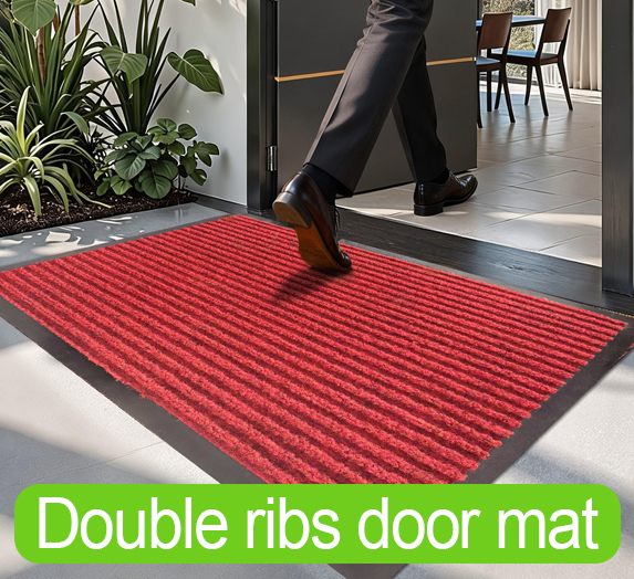 Double ribs door mat