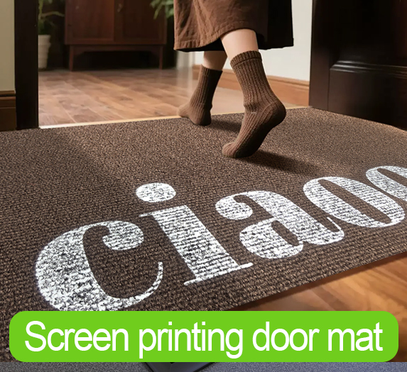 Screen printing door mat